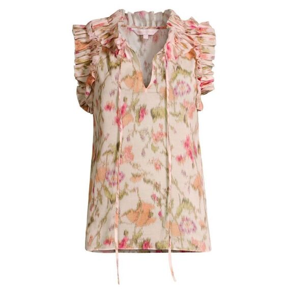 NWOT 225.00 REBECCA TAYLOR
Picot Floral Ruffle Blouse Small - Picture 4 of 4